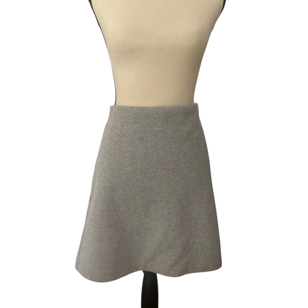 NWT XL Madison D’Amelie Paris  lined gray grey pencil skirt wool look 18” length
